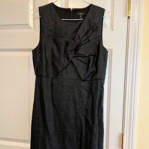 J.Crew Sz 14 Black drape Knot Linen Dress- never worn